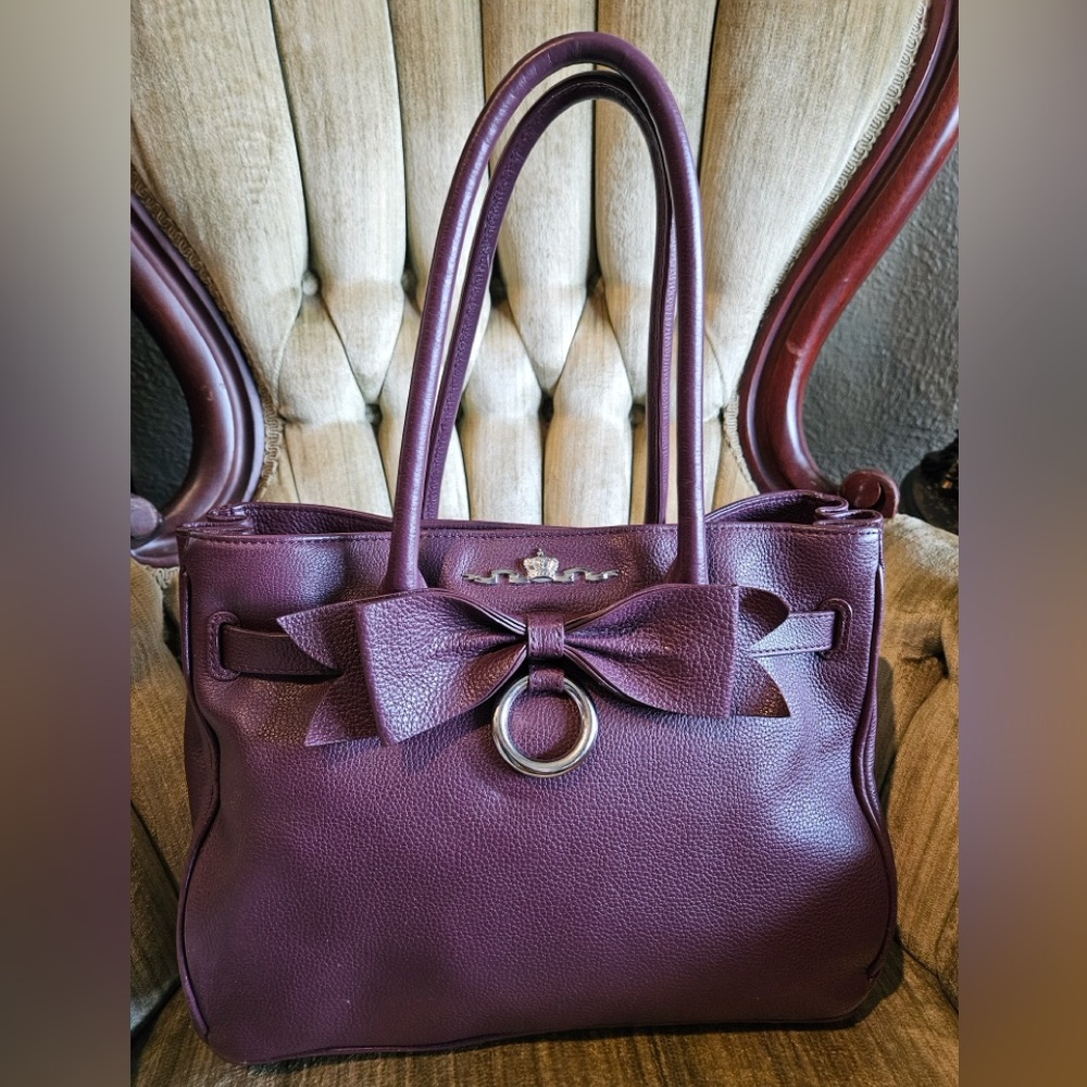 My Flat in London Burgundy Leather Bond Tote Bag
